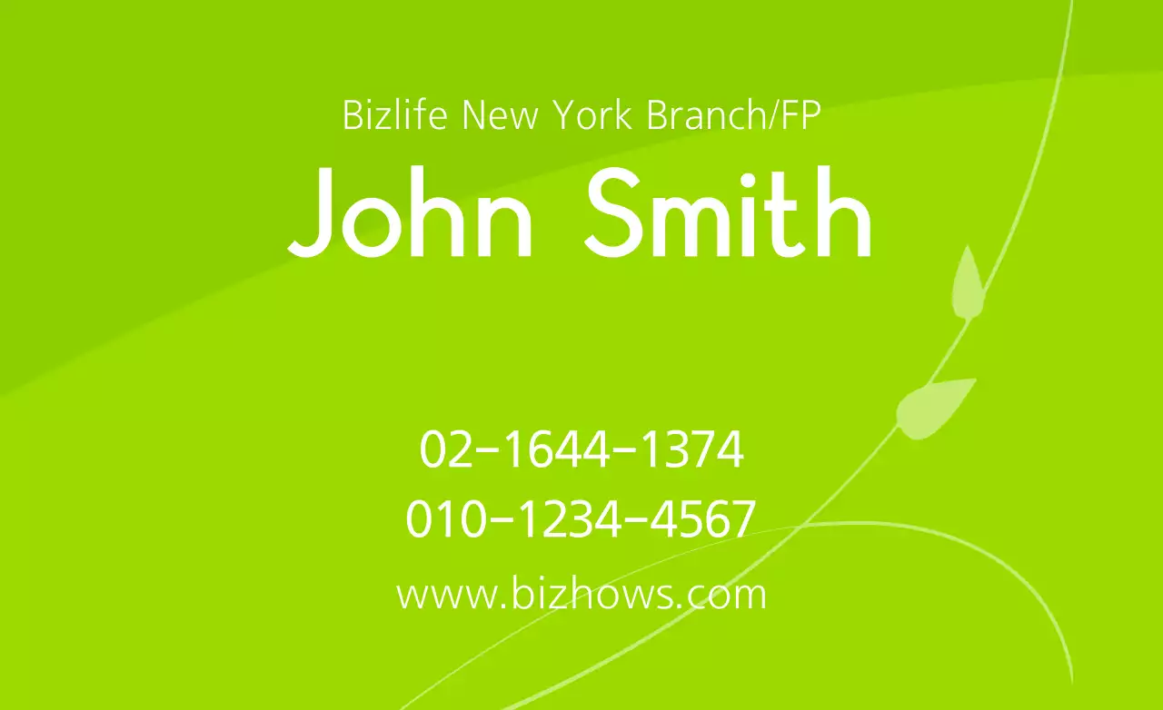 Banner de cartão de visita verde simples