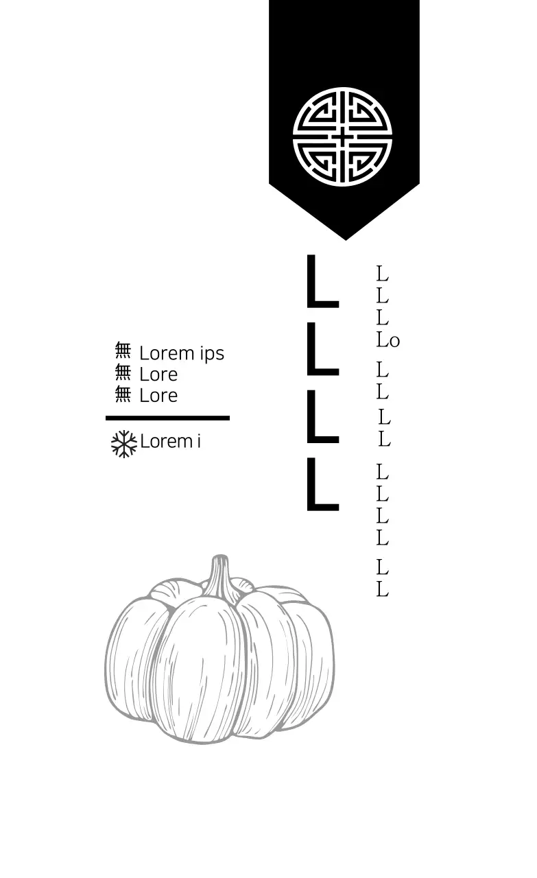 Nhãn thực phẩm truyền thống gọn gàng màu trắng minh họa