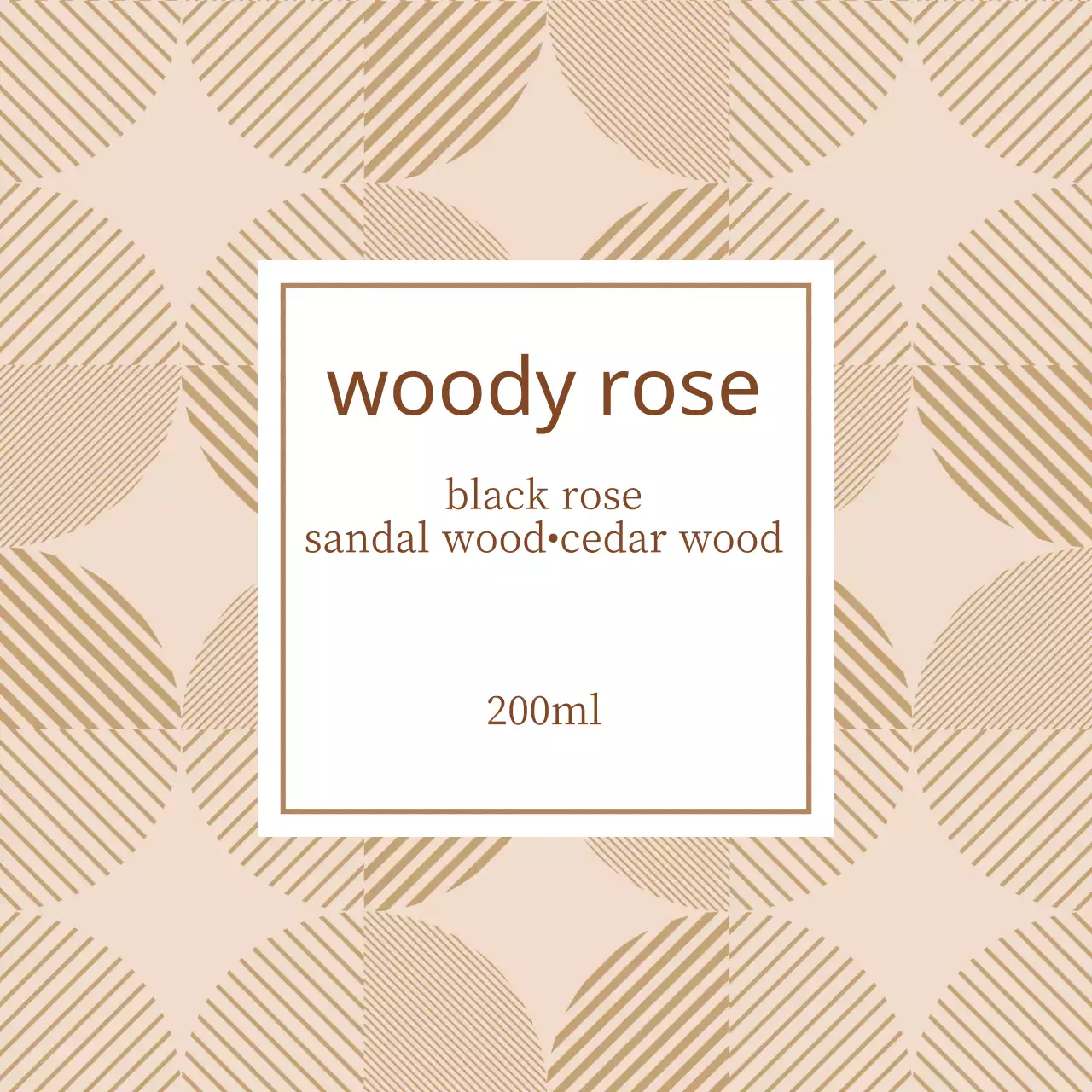 Label diffuser bermotif krem