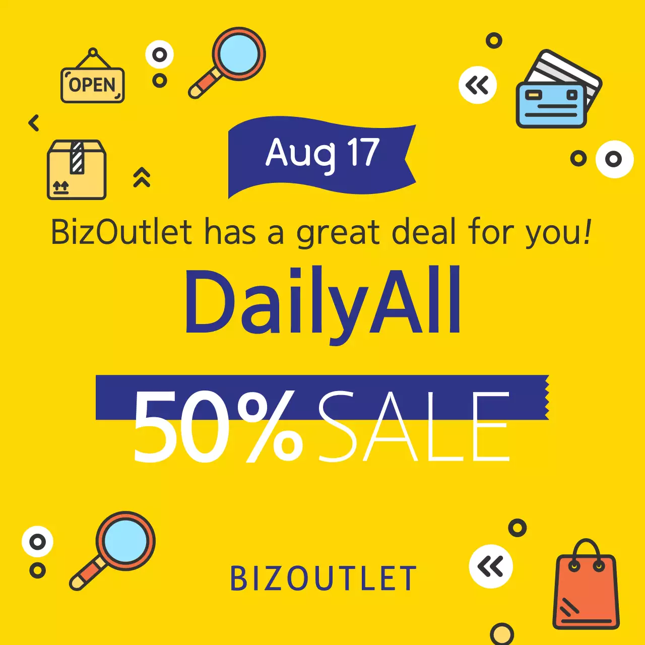 Yellow Trendy Sale Promotion Banner