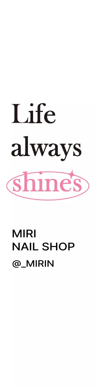 Materi promosi toko seni kuku mewah dalam warna merah muda dan hitam