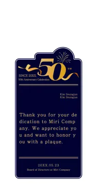 A simple, clean celebration in navy blue and gold