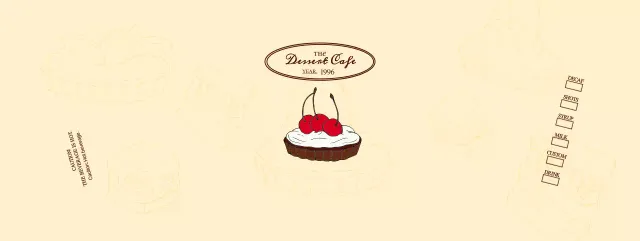 Promote and inform cafes with an emotional logo in reddish brown and pale yellow.