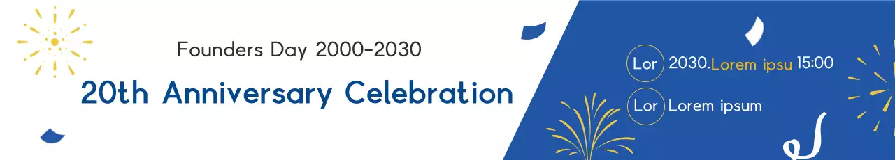 Huruf biru menyoroti promosi acara peluncuran perusahaan yang bersih