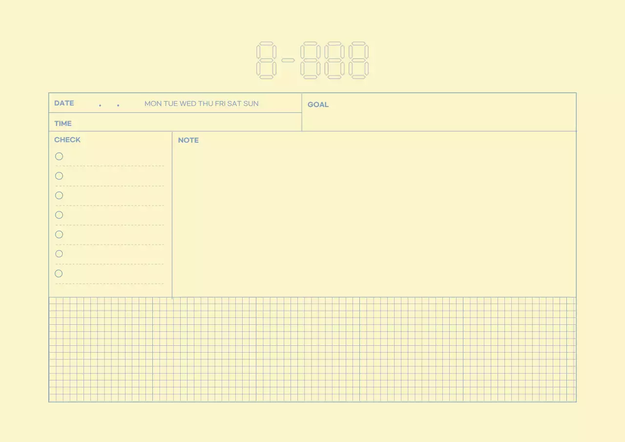 Beige Minimal Planner Schedule Poster