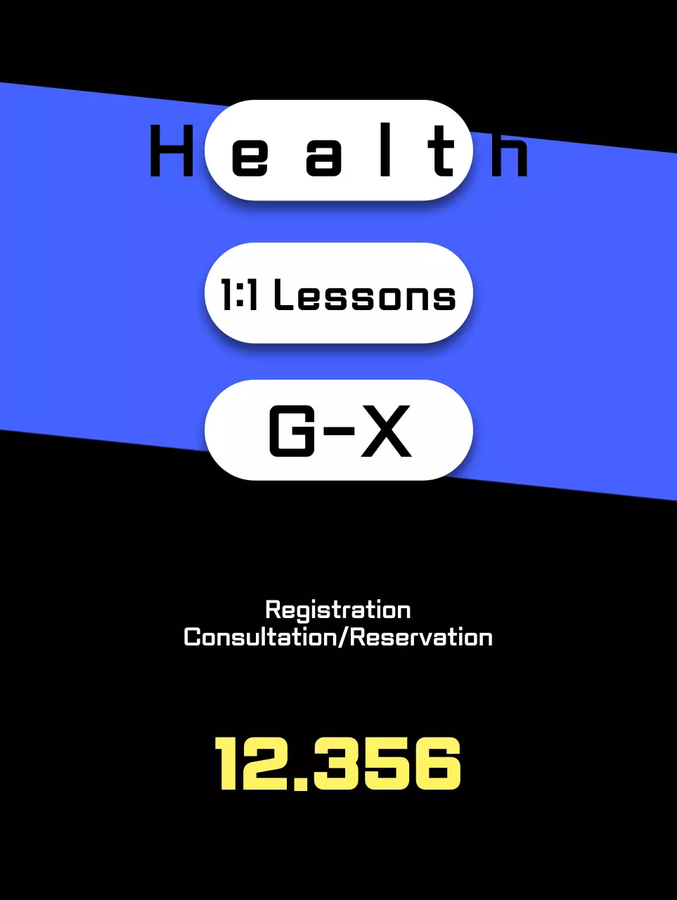 Penawaran klub kesehatan dalam warna biru dan hitam