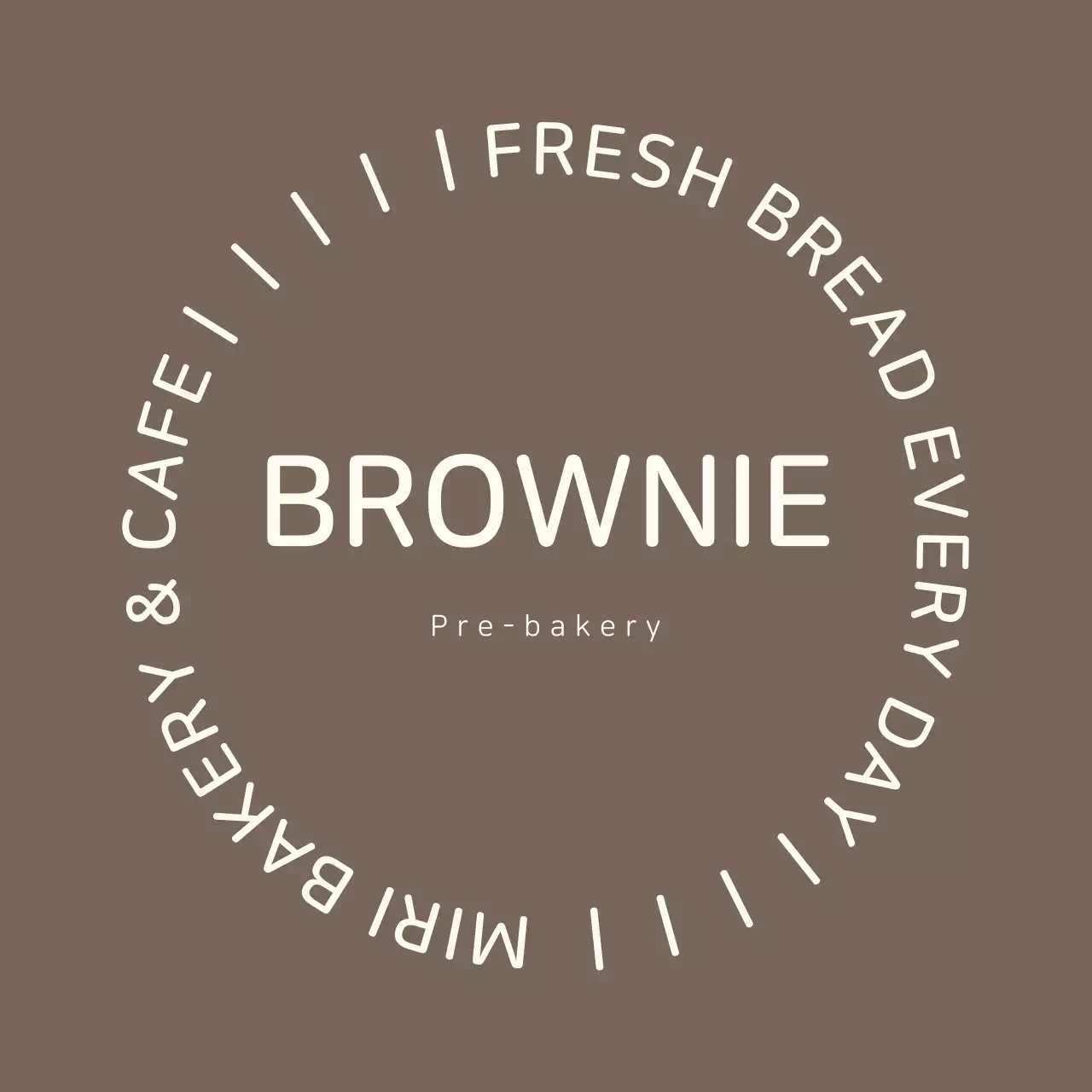 Stiker Toko Roti Modern Coklat