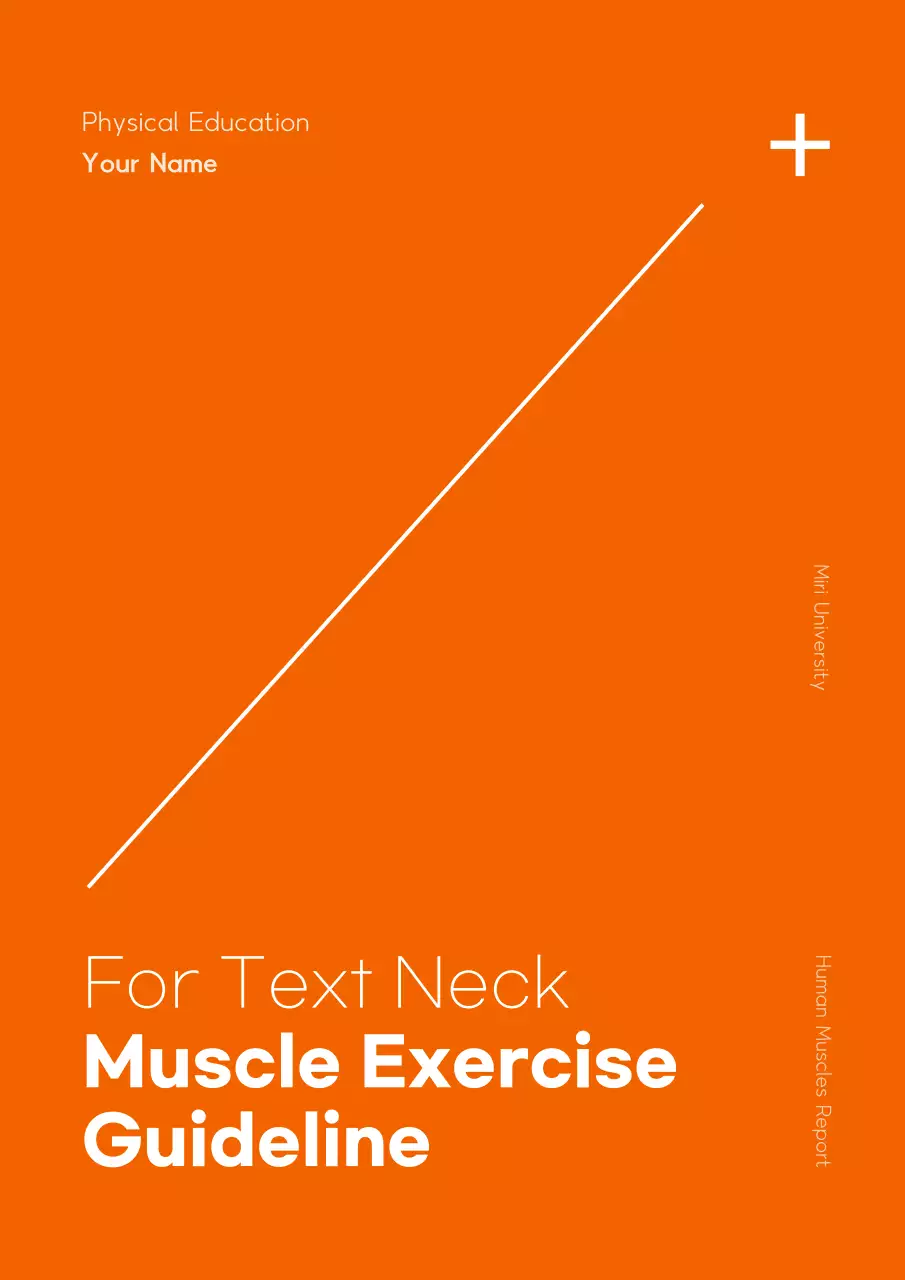 Orange Minimal Exercise Guideline Book Cover