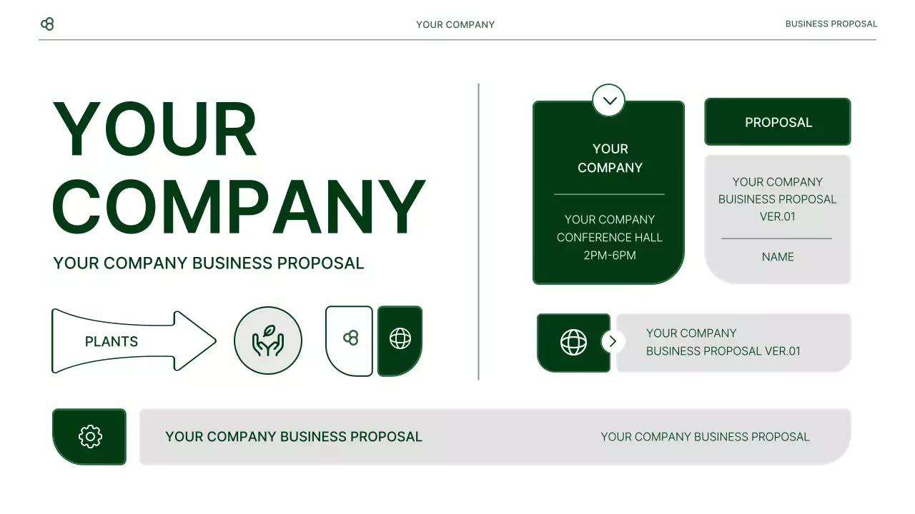 Green Minimal Business Proposal Presentation