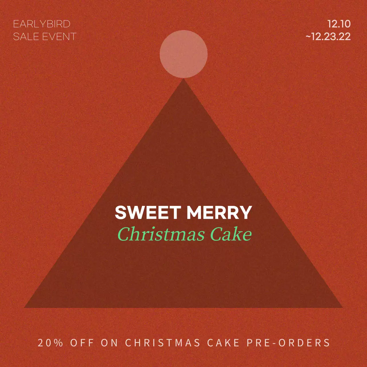 Red Minimalist Christmas Promotion Social Media Post