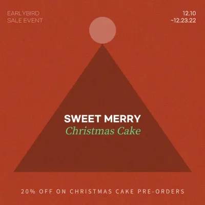 Red Minimalist Christmas Promotion Social Media Post