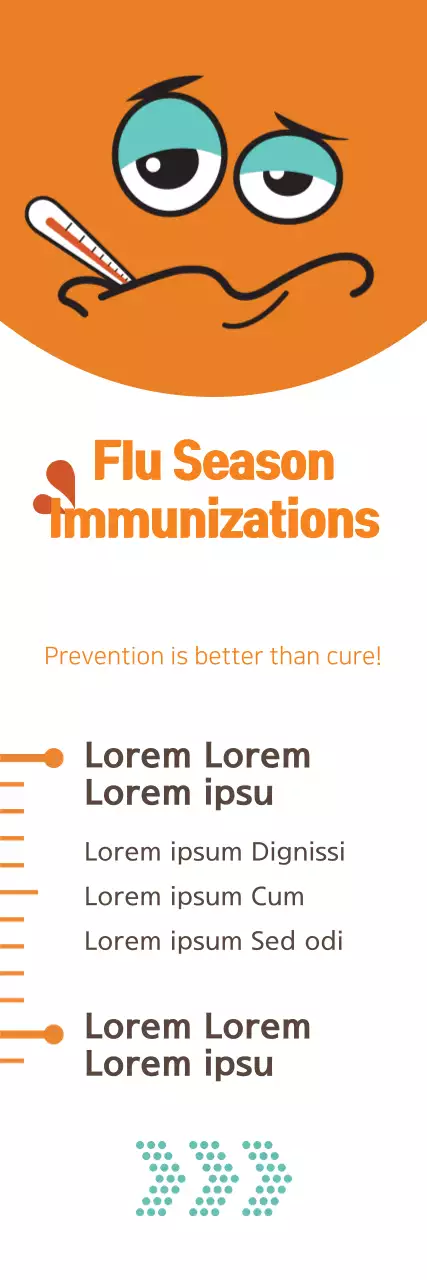 Banner Promocional Laranja Simples Contra a Gripe