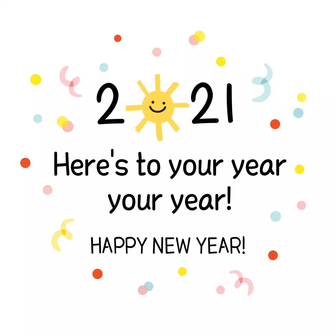 Label Ucapan Selamat Tahun Baru Bergambar Kuning