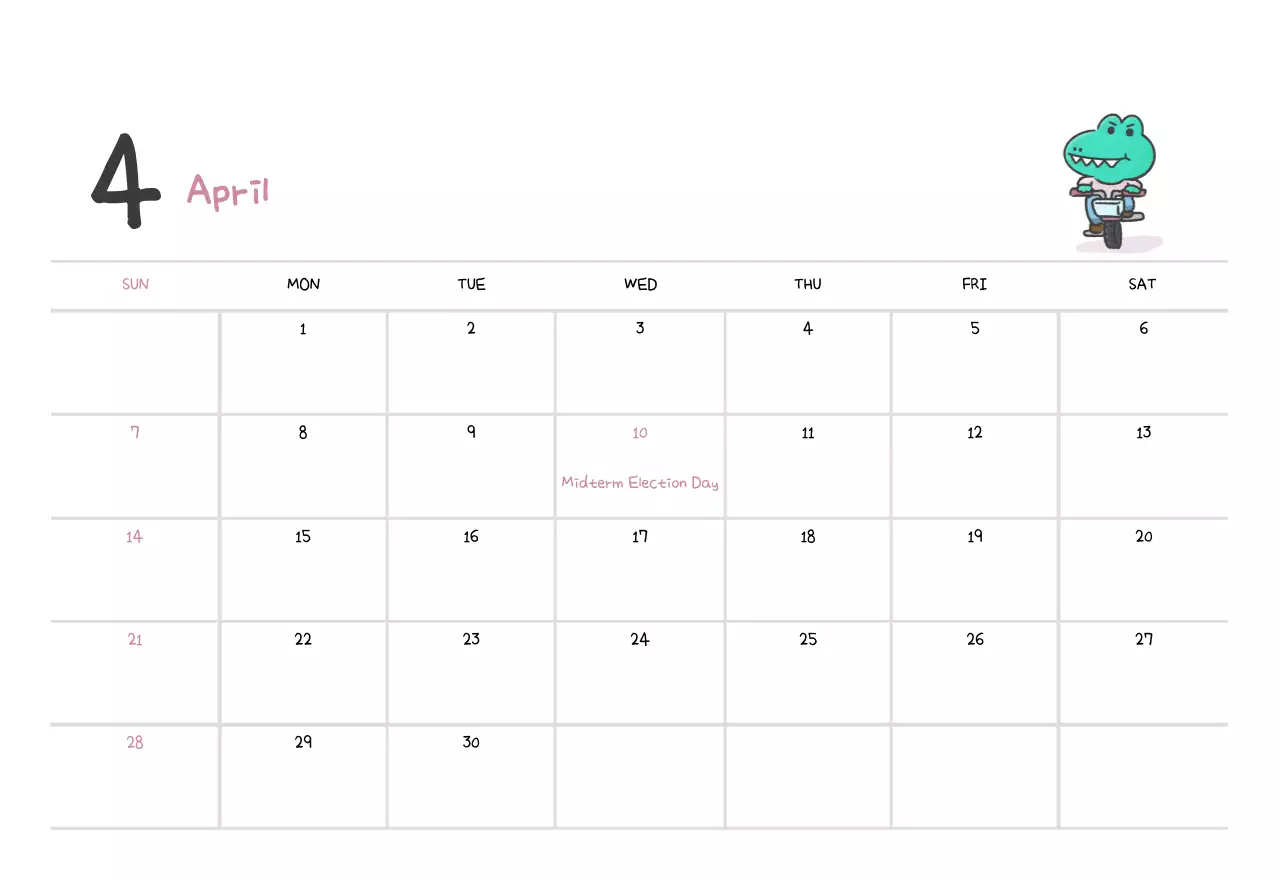 A calendar with a cute Argo illustration concept