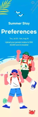 Promote a stay for two by the sea and beach