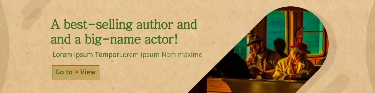 Beige Vintage Collaboration Promotion Banner