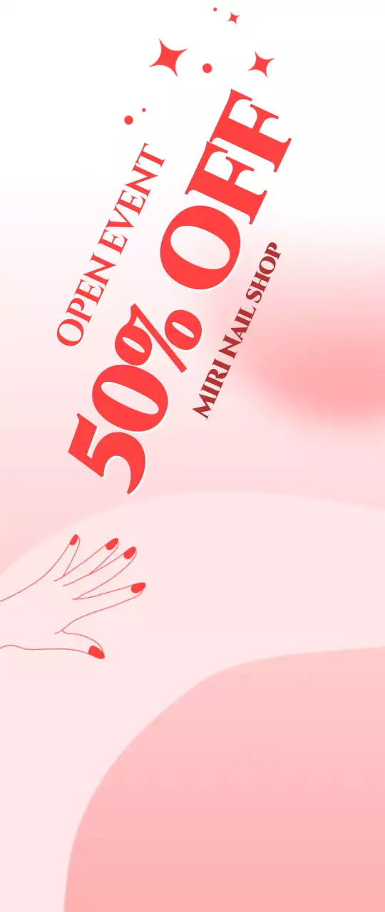 Promote your nail salon with a cute pink background