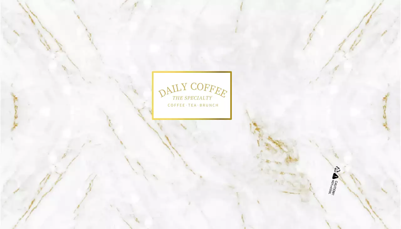 Marble pattern cafe paper cup design