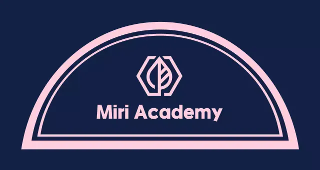 Gakuen academy balsa on a navy blue background with a pink border line