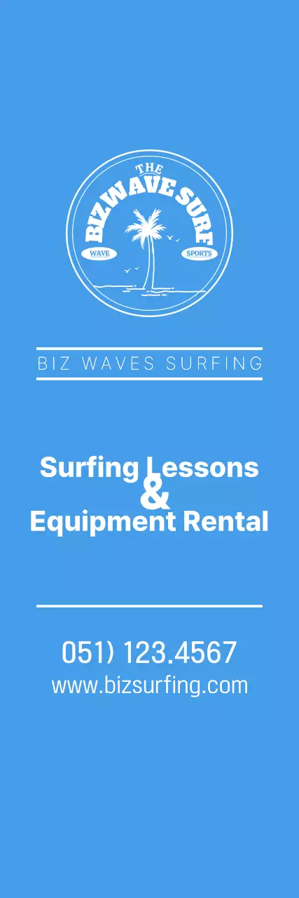 Simple concept surfing emblem logo in blue and yellow to promote the shop.