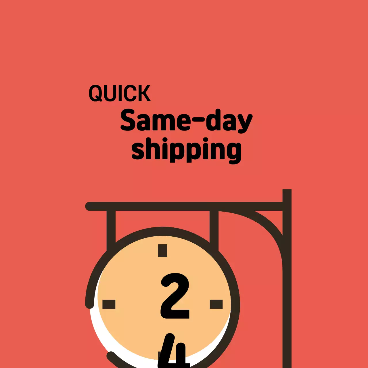 Coral Minimal Shipping Promotion Banner