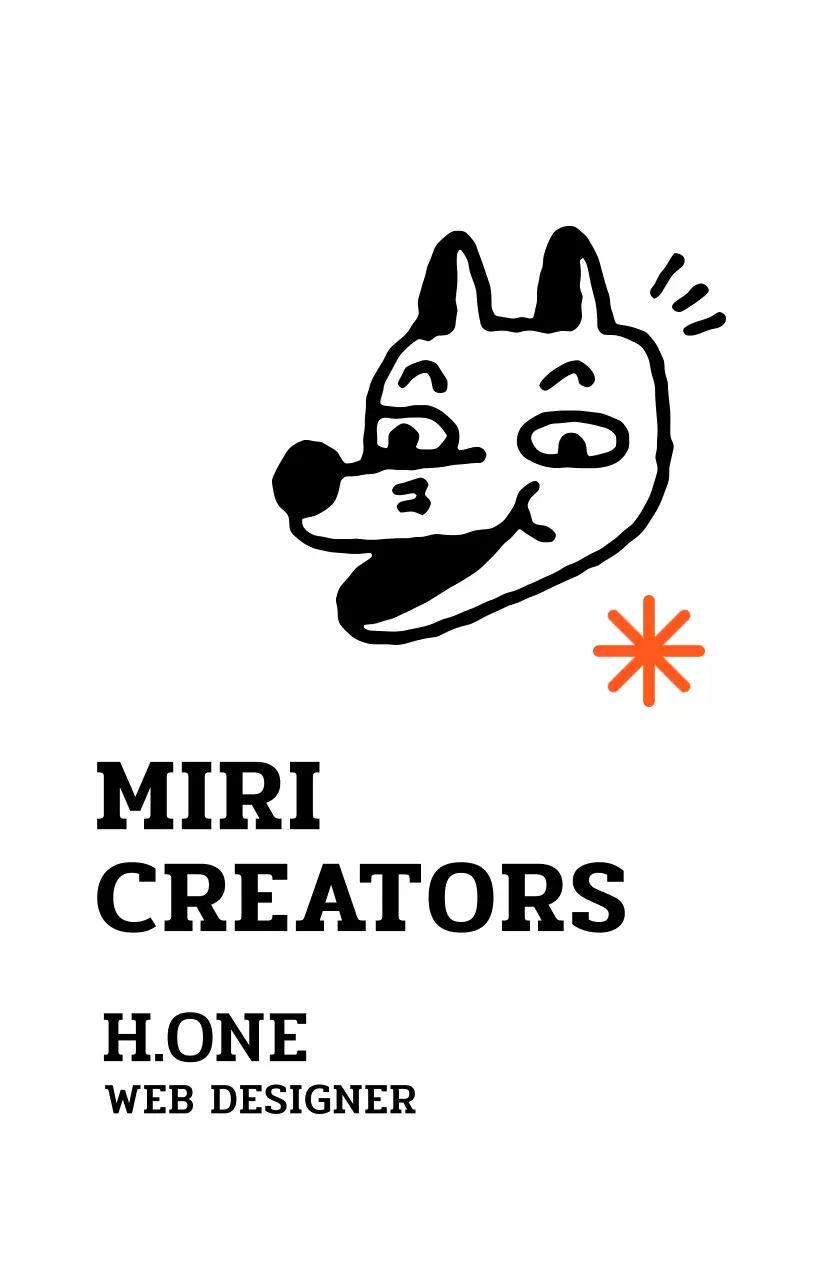 Gaya ilustrasi karakter kartun dengan warna hitam dan aksen warna Profil kartu karyawan