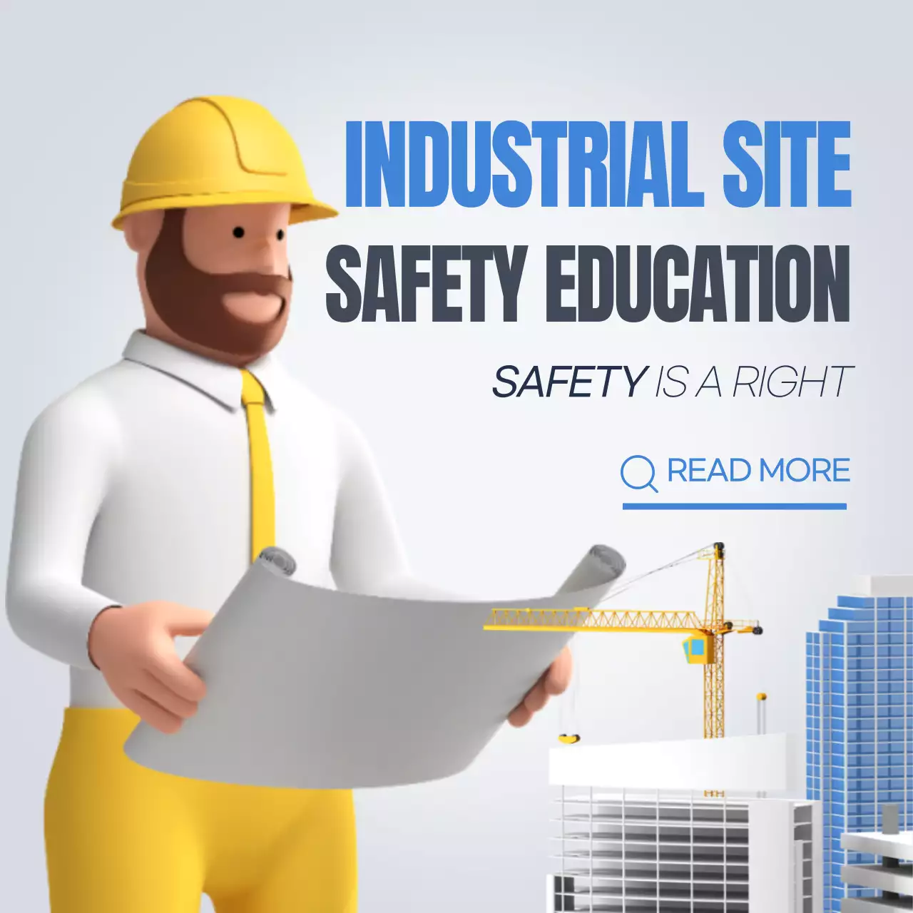 Yellow Simple Safety Campaign Instagram Post