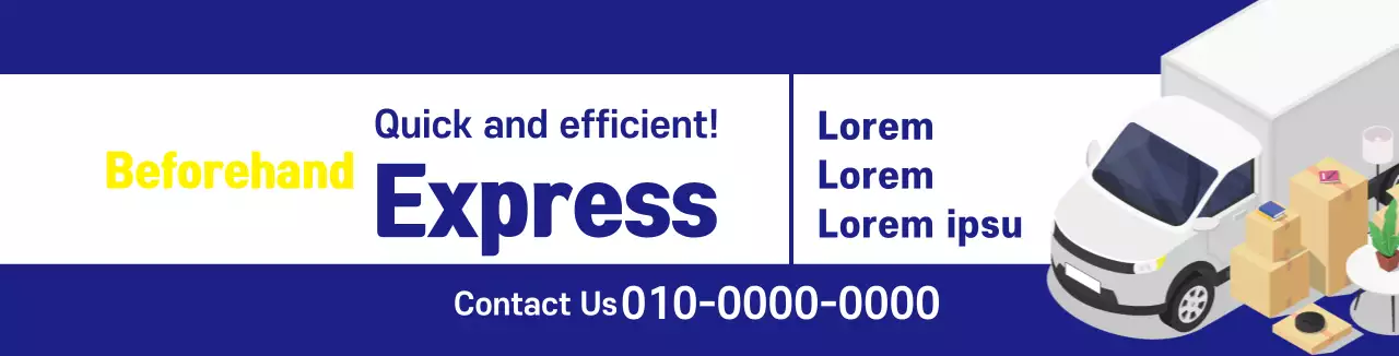 Blue Truck Illustration Moving Company