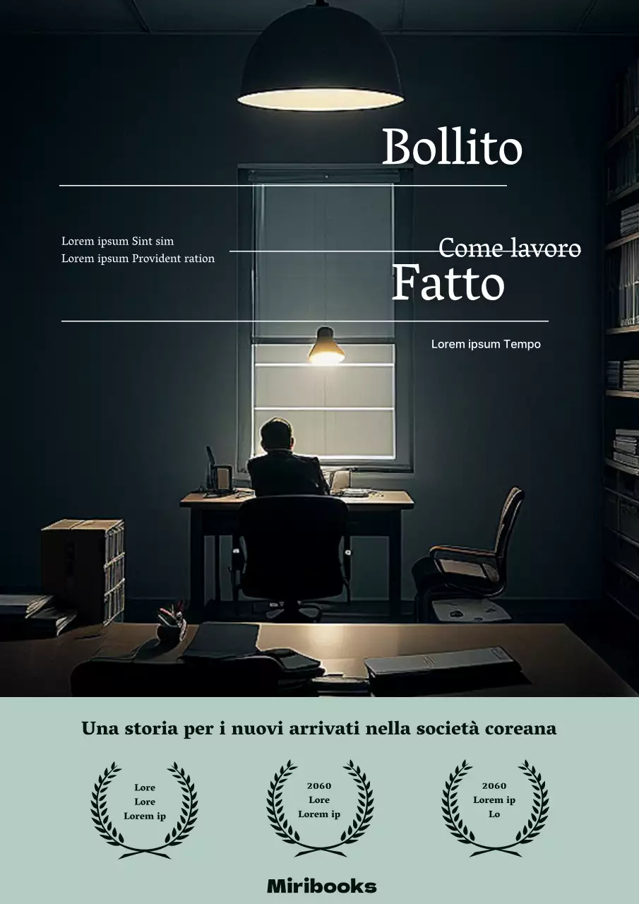 Copertina di un libro di auto-aiuto con illustrazioni scure