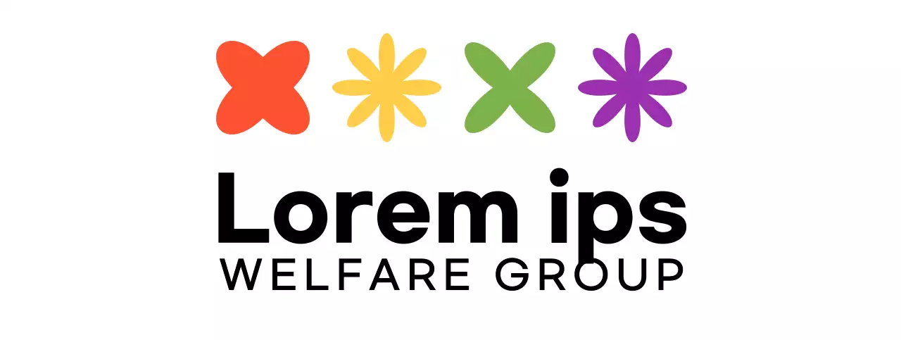 Colorful, cute and simple symbols logo combination style Child welfare organization promotion and organization