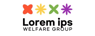 Colorful, cute and simple symbols logo combination style Child welfare organization promotion and organization