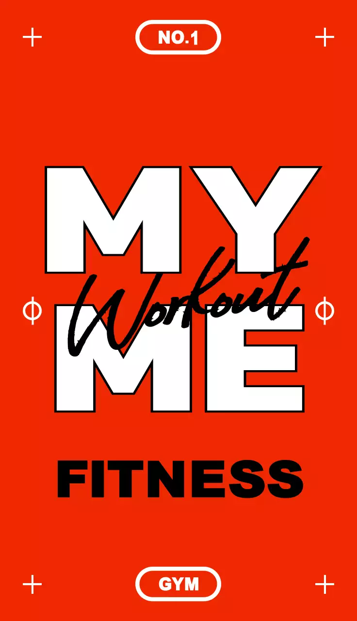 Hip conceptual design in red and black with gym promotion and open information.