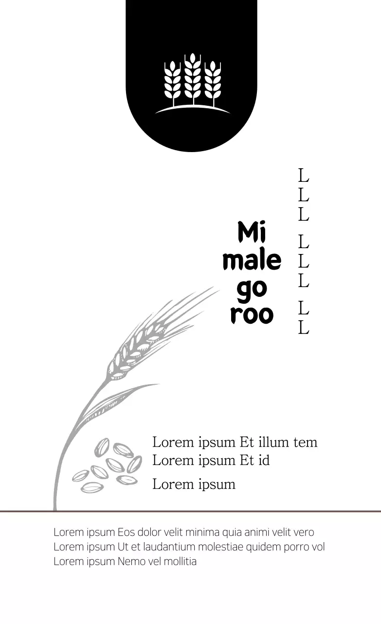 Nhãn thực phẩm truyền thống gọn gàng màu trắng minh họa