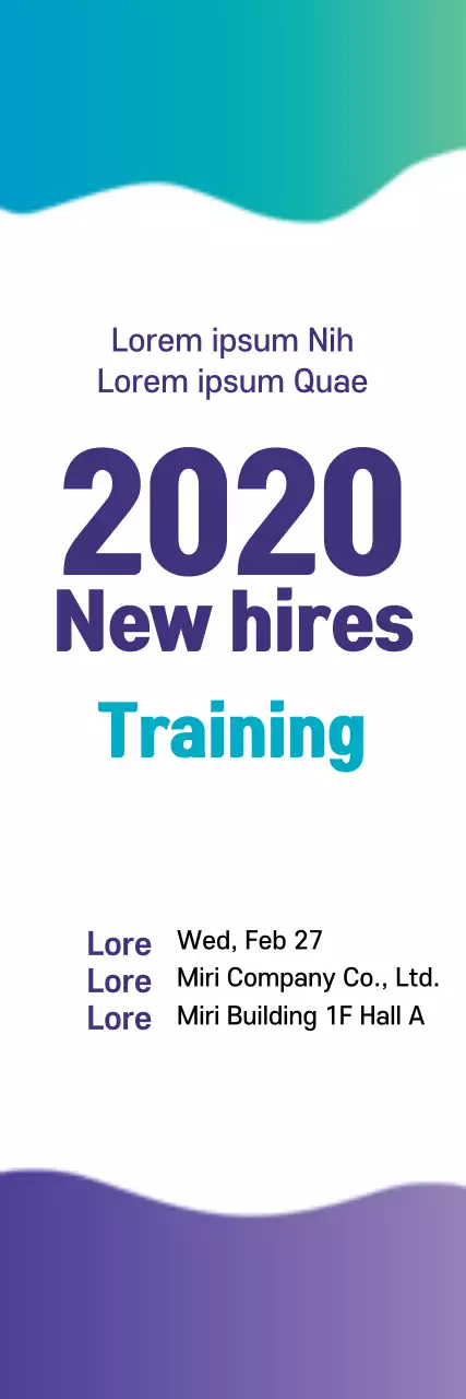 Banner de evento de treinamento moderno azul