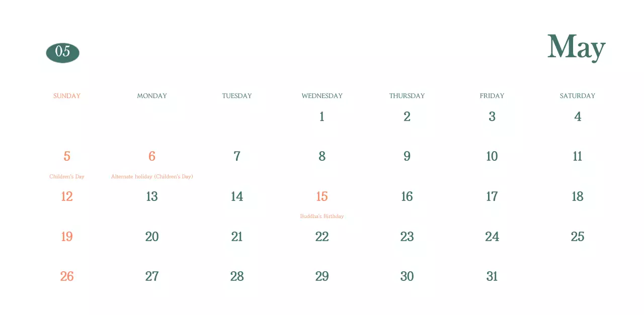 Cafe calendar with drink of the month recommendations