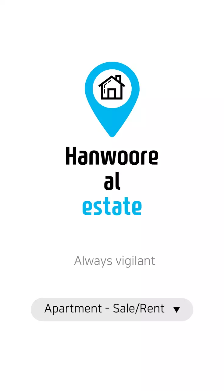 Cartão de visita de promoção imobiliária moderna azul