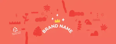 Red Cute Illustration Shapes Patterns