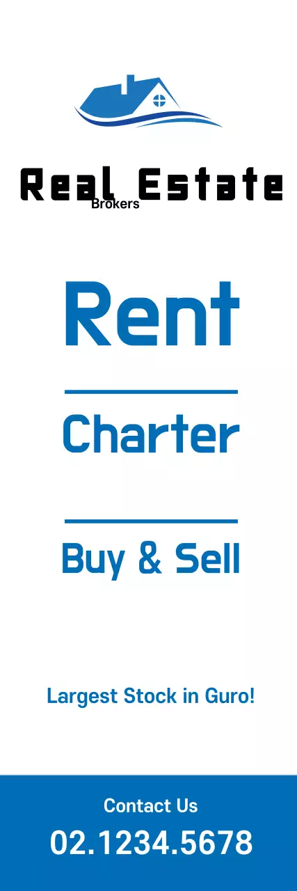 Banner de promoção imobiliária profissional azul