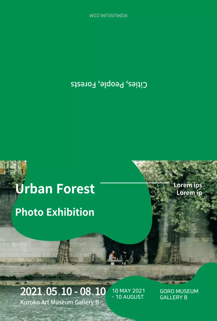 Kartu pos untuk mempromosikan pameran fotografi hijau