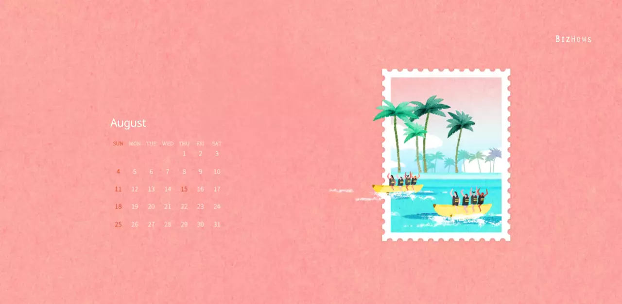 Stamp illustration with a warm concept