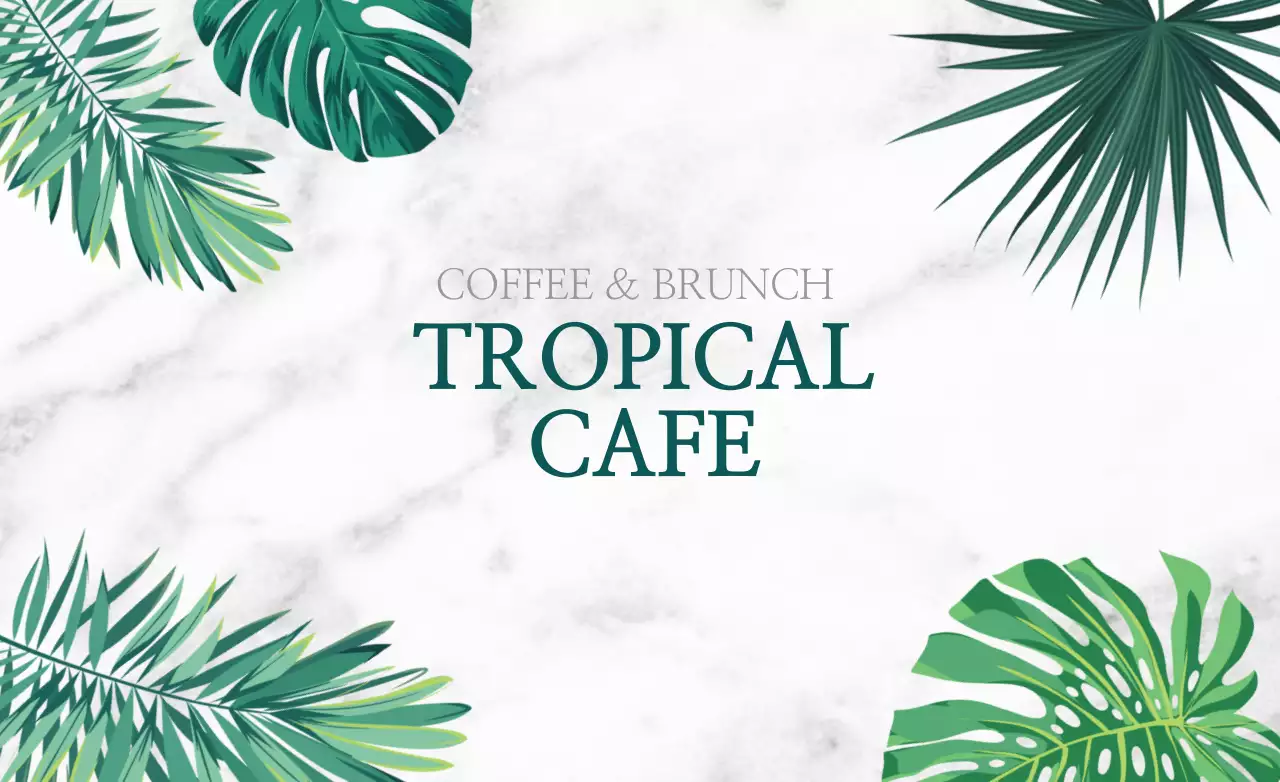 Green Tropical Cafe Promotion Banner