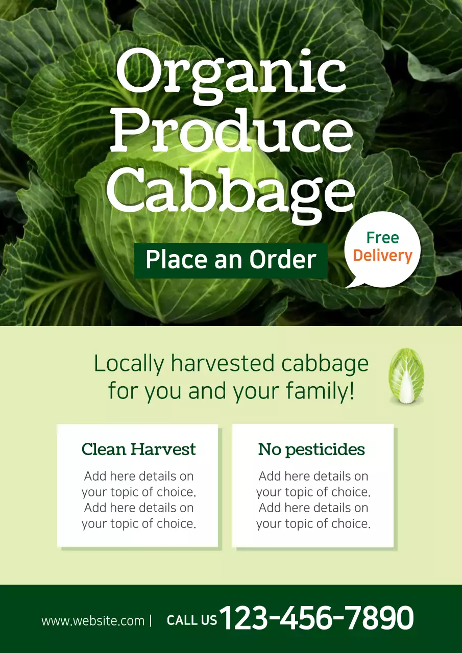 Green Minimal Organic Promotion Poster