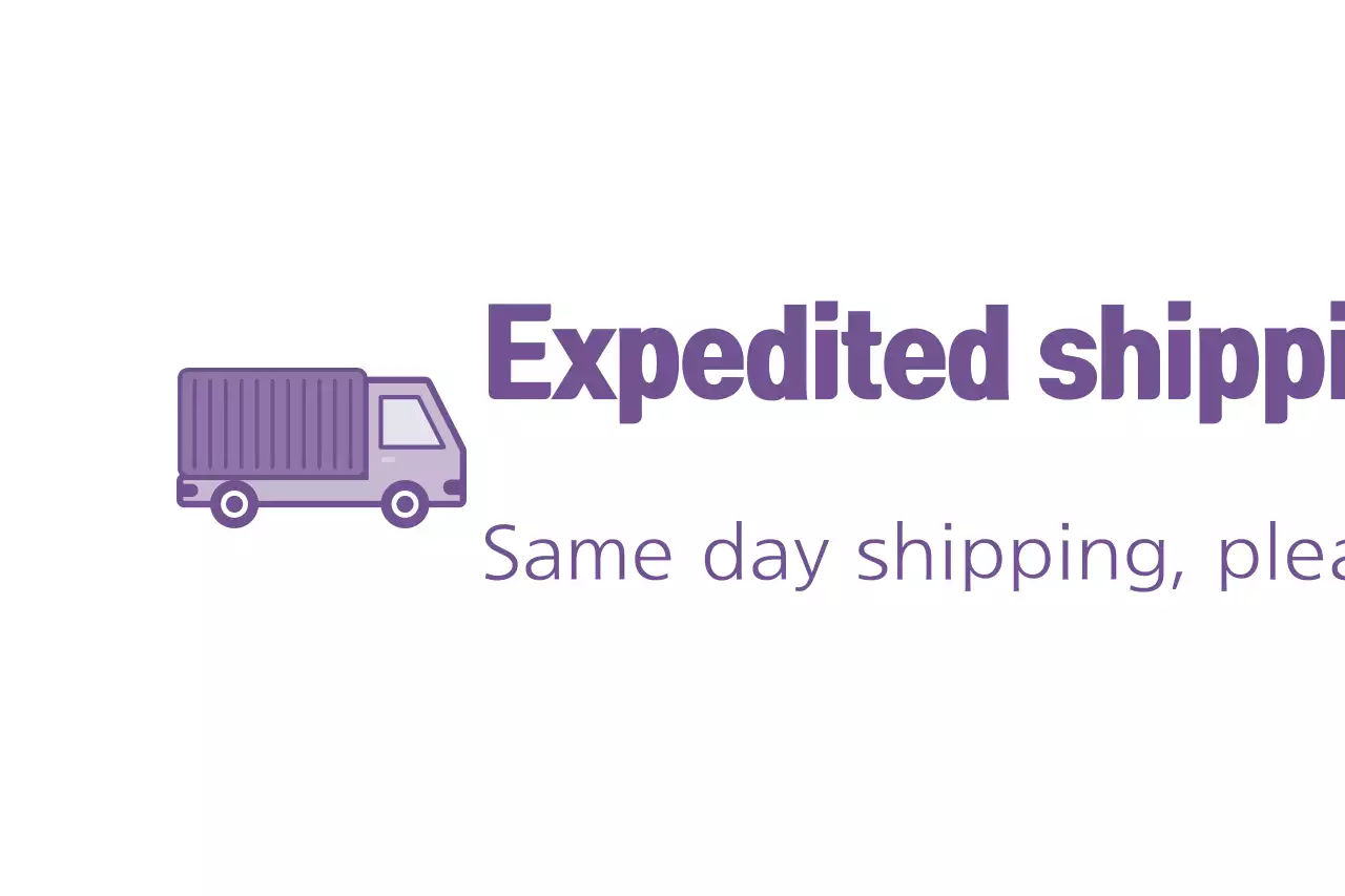 Purple Minimal Shipping Promotion Banner