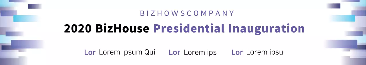 Banner de anúncio de inauguração moderno roxo