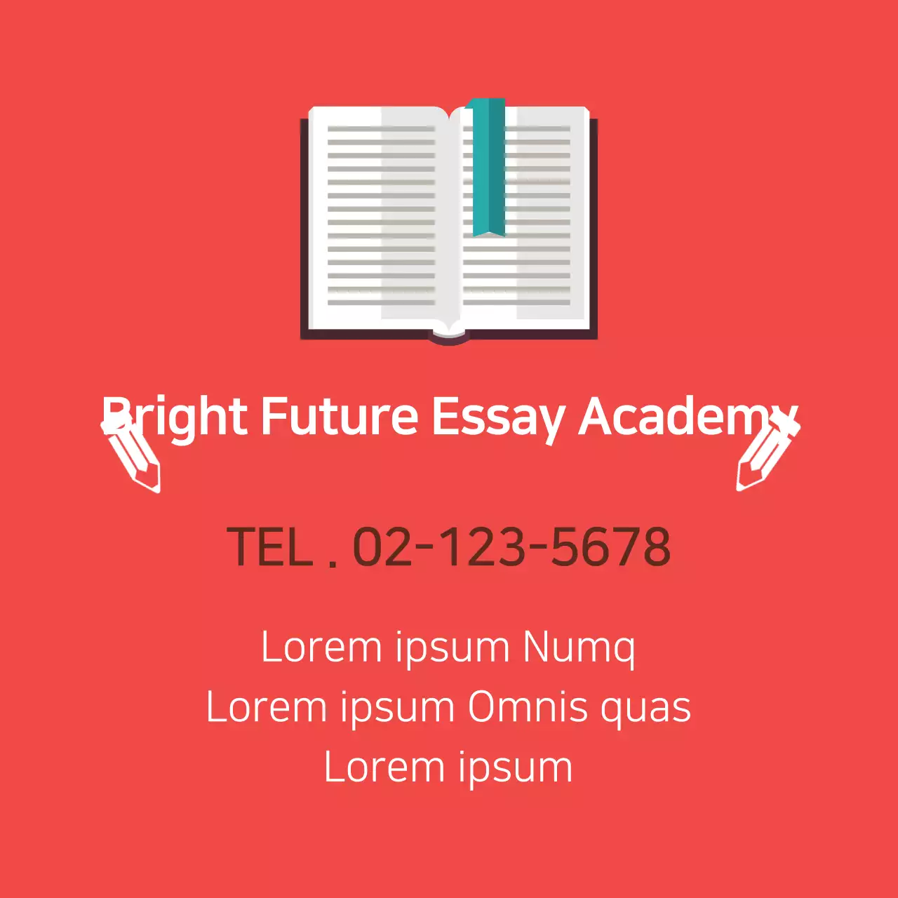 Red Simple Education Advertisement Banner