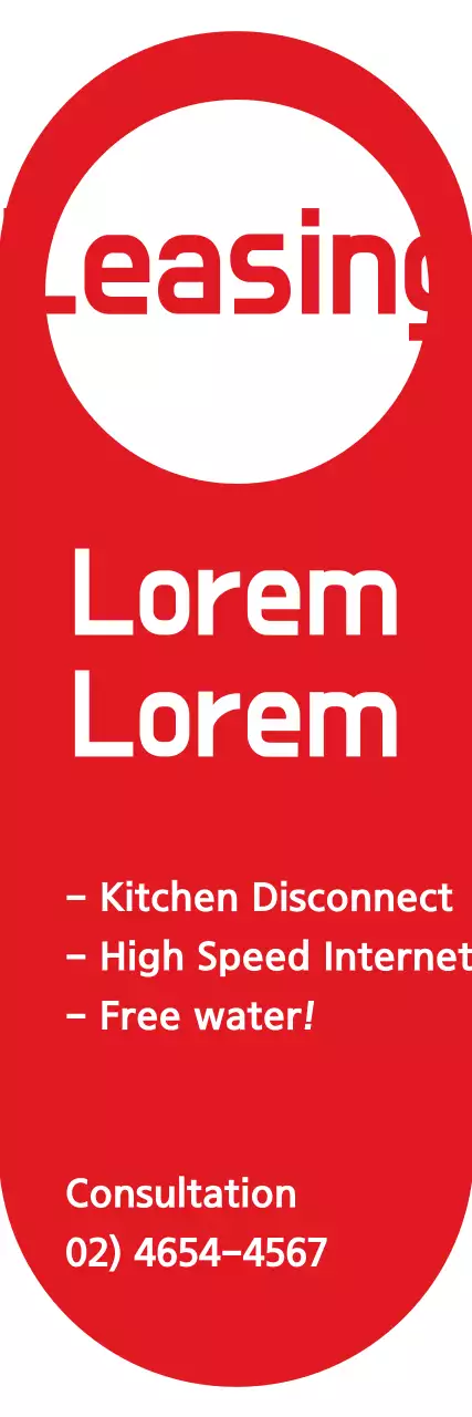 Banner de anúncio de locação moderna vermelha