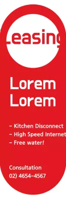 Banner de anúncio de locação moderna vermelha