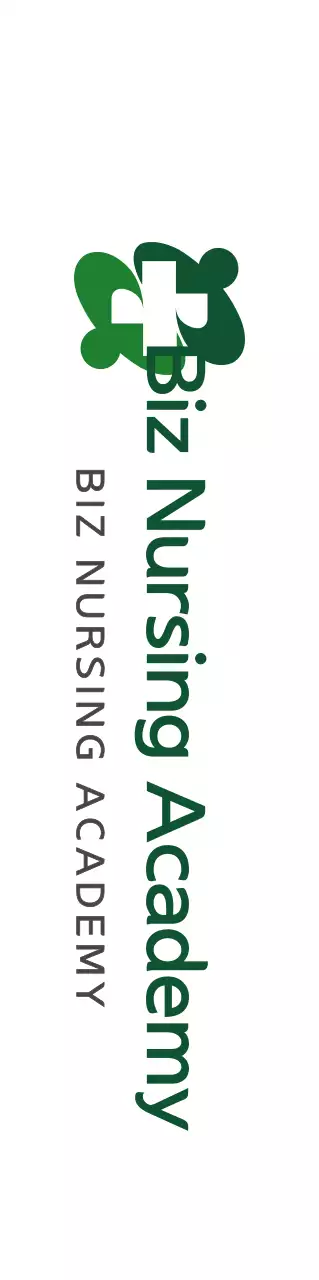 Untuk sekolah keperawatan dengan logo sederhana dengan salib hijau