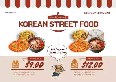 Red Traditional Food Promotion Poster
