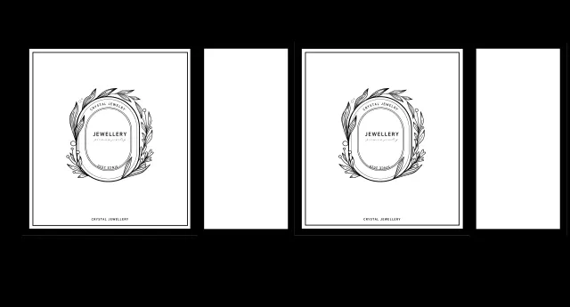 Black Logo Jewelry Shopping Bag